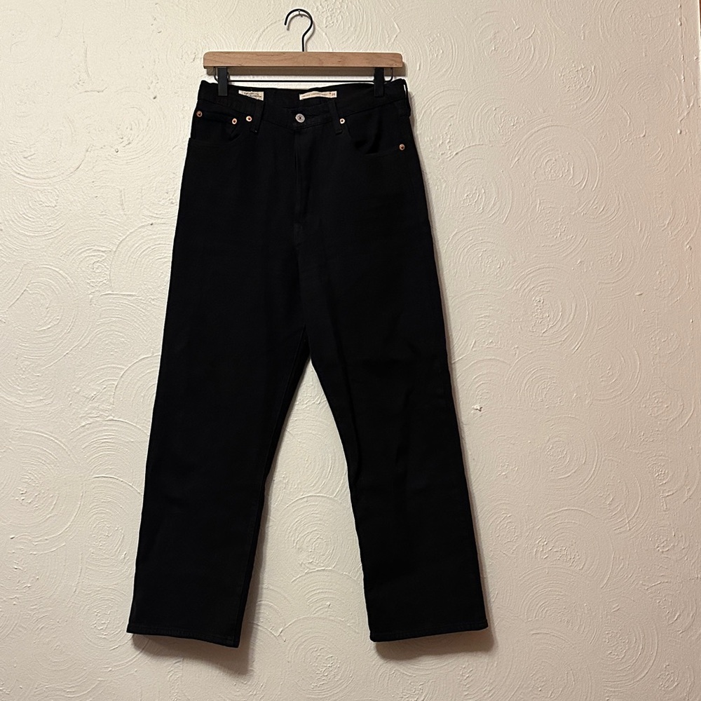 Levi’s rib cage straight ankle black jeans